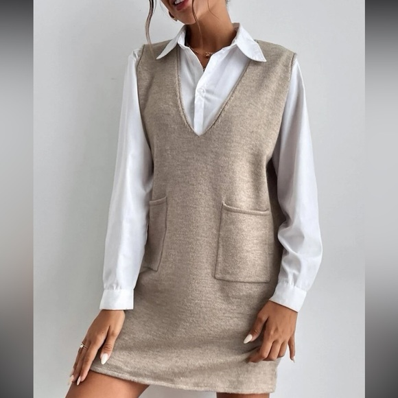 Sweater dress with pockets - Picture 2 of 11